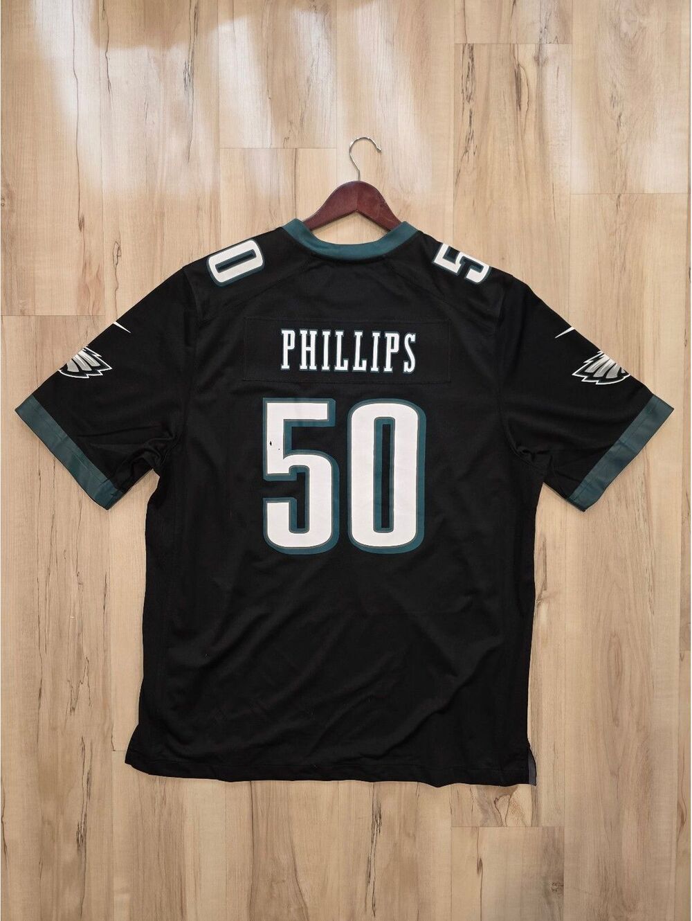 Nike Philadelphia Eagles #50‎ Phillips NFL Football Jersey XL Black - Picture 5 of 6